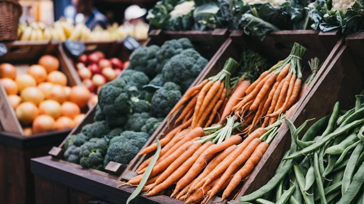 Vegetables market sale